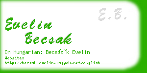 evelin becsak business card